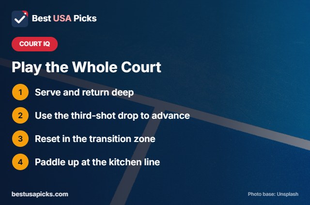 Tips for playing the whole pickleball court