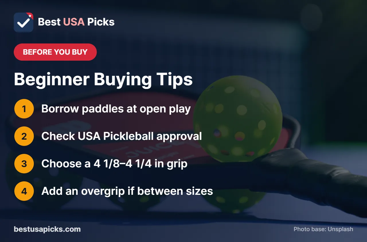 Tips for buying a first pickleball paddle