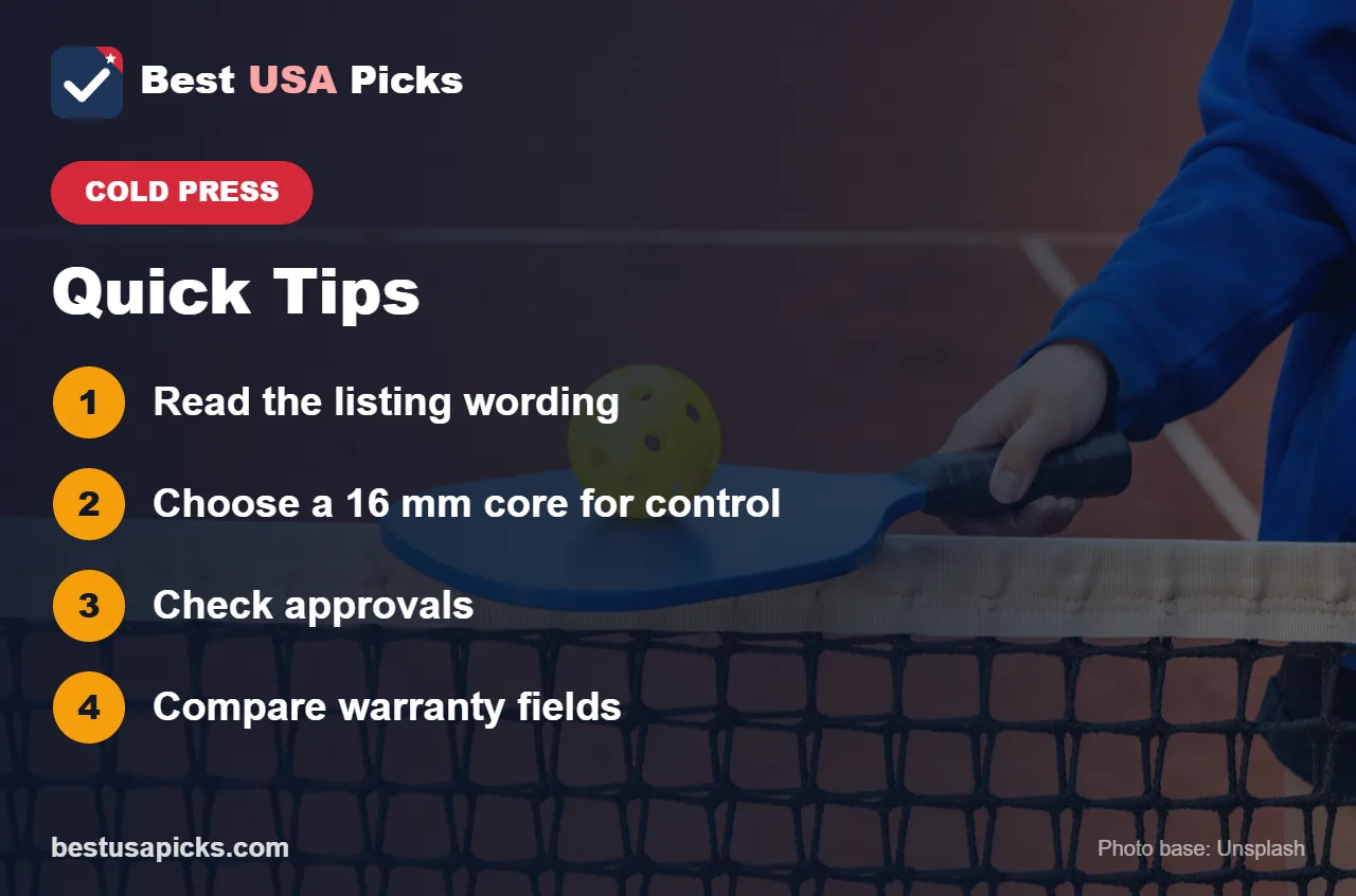 Tips for the best cold pressed pickleball paddle