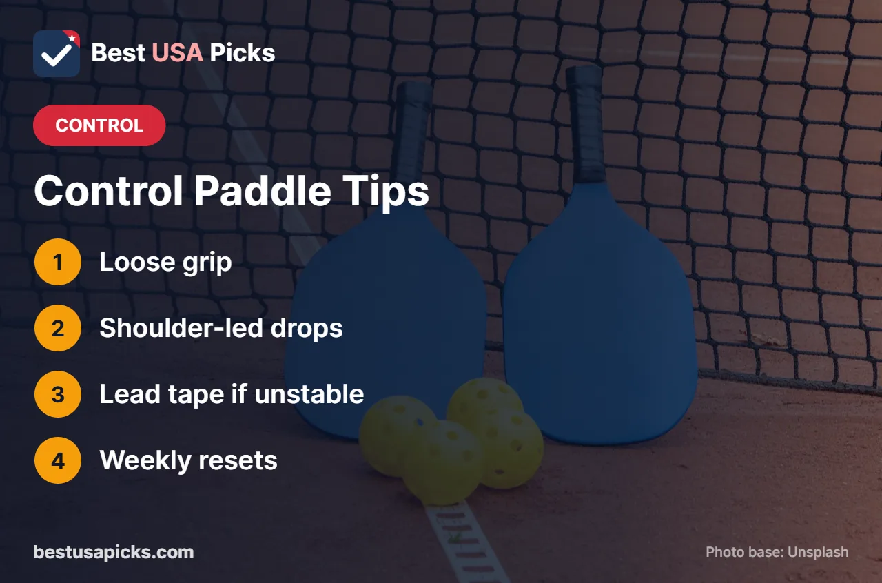 Tips for using a control pickleball paddle