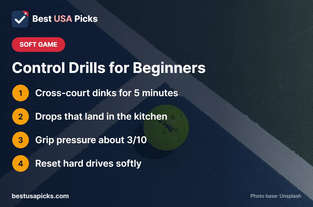 Control drills for beginner pickleball players