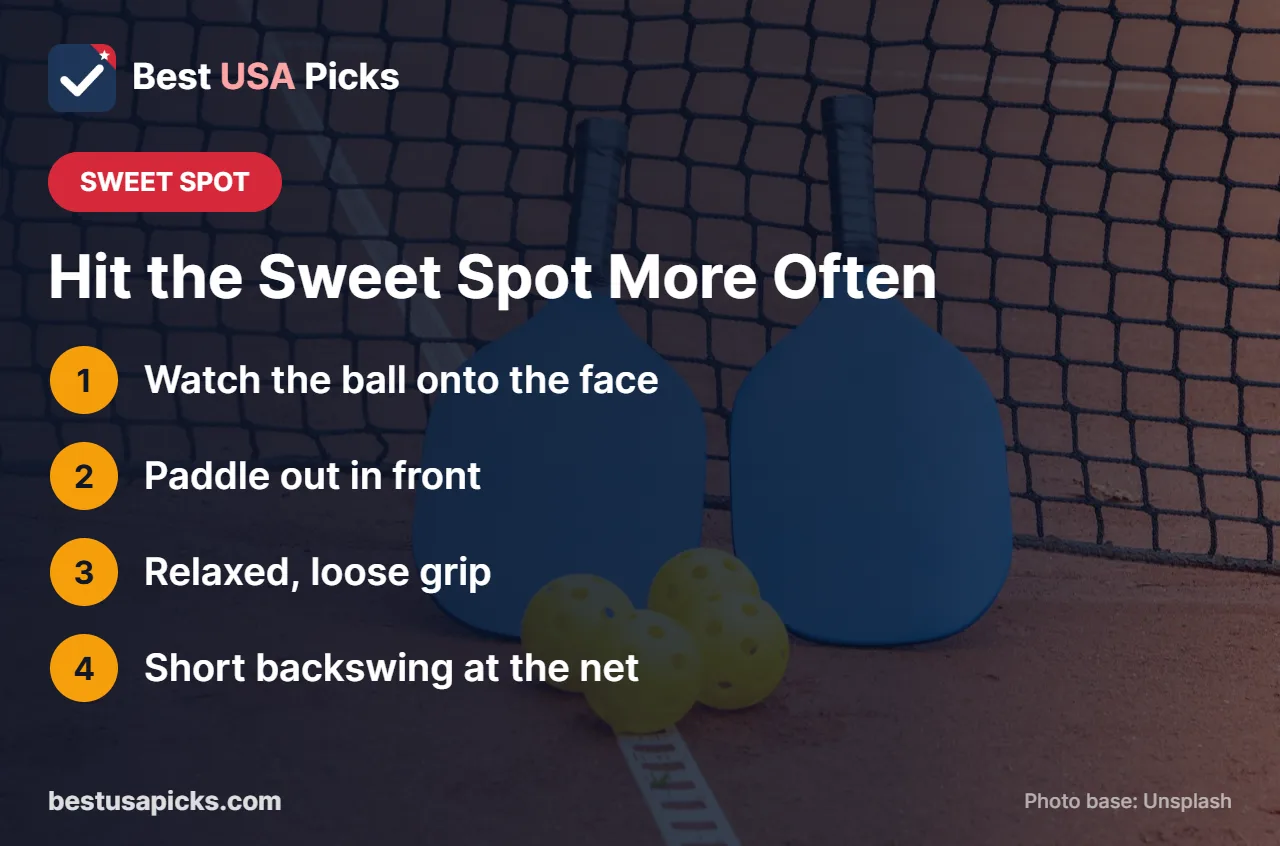 Tips to hit the pickleball paddle sweet spot