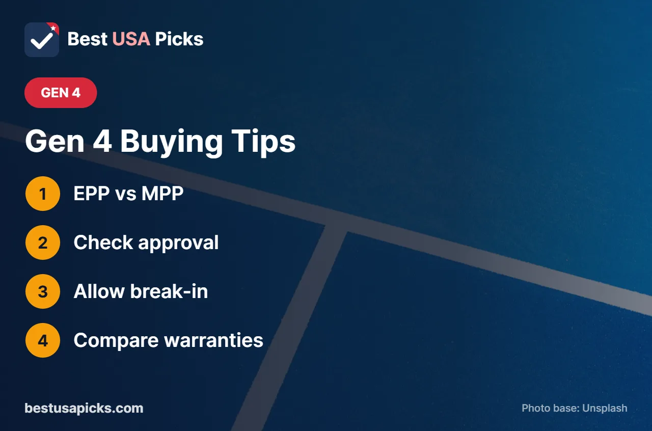 Gen 4 pickleball paddle buying tips