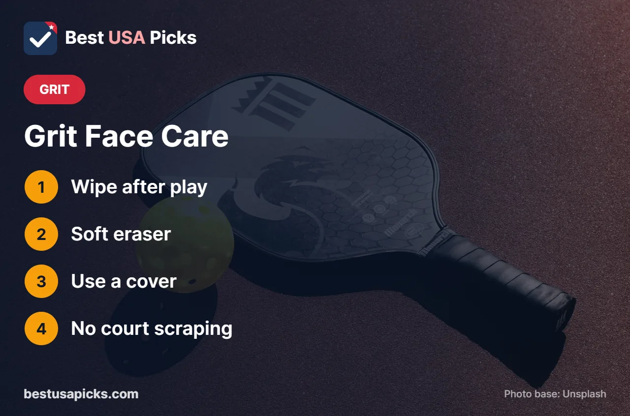 Grit pickleball paddle care tips