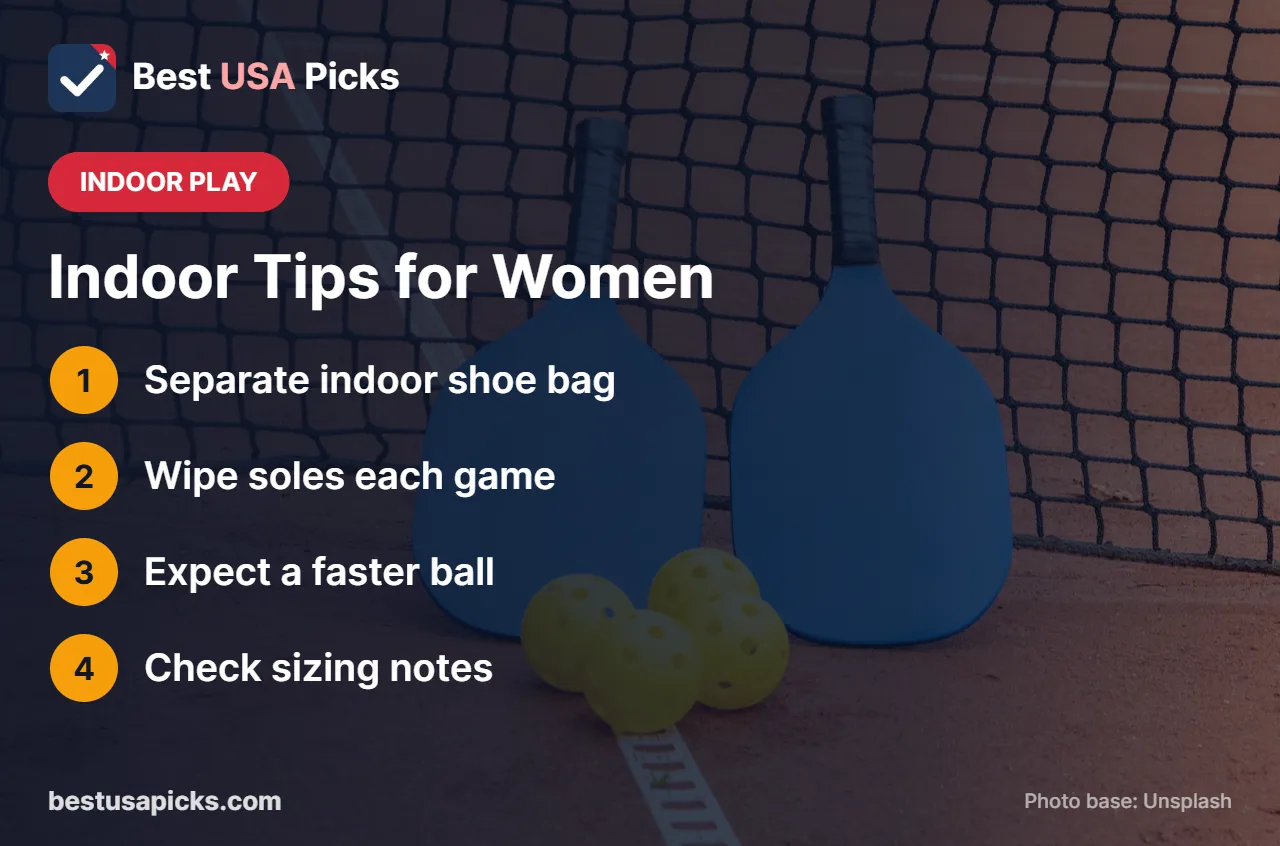 Indoor pickleball tips for women