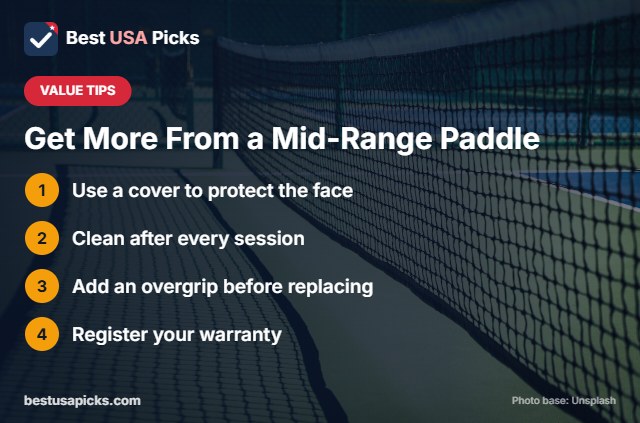 Tips to get more from a mid-range pickleball paddle