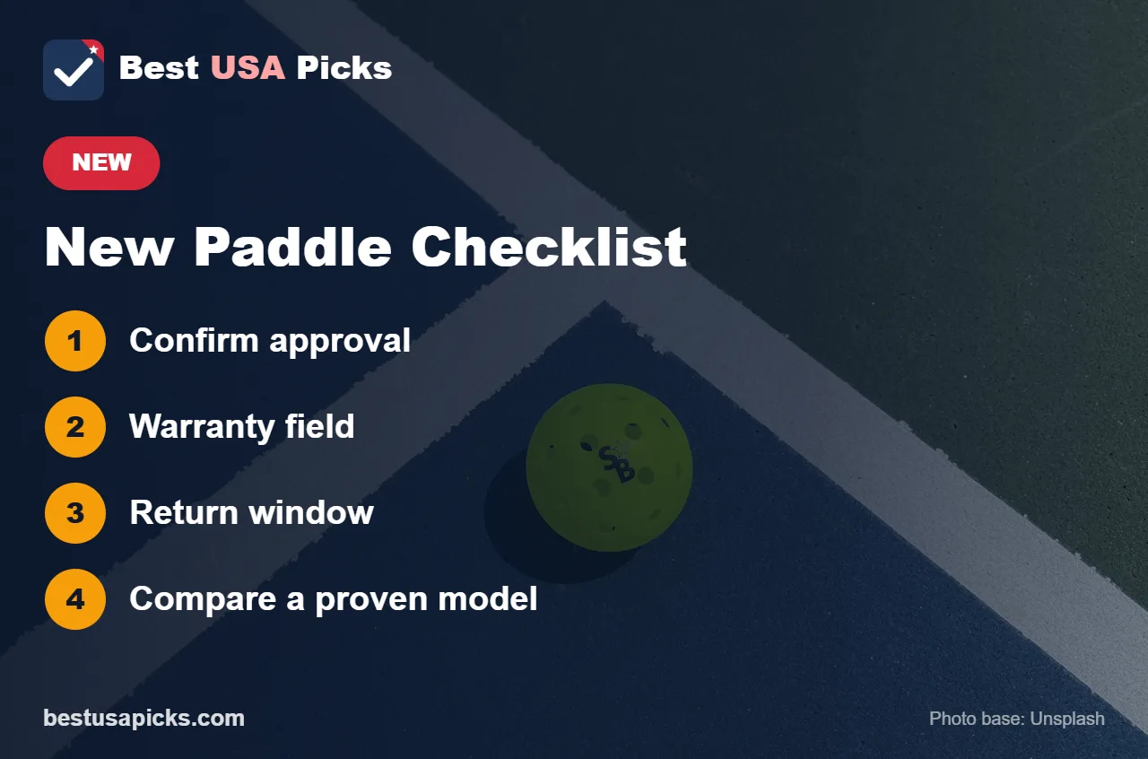 New pickleball paddle checklist