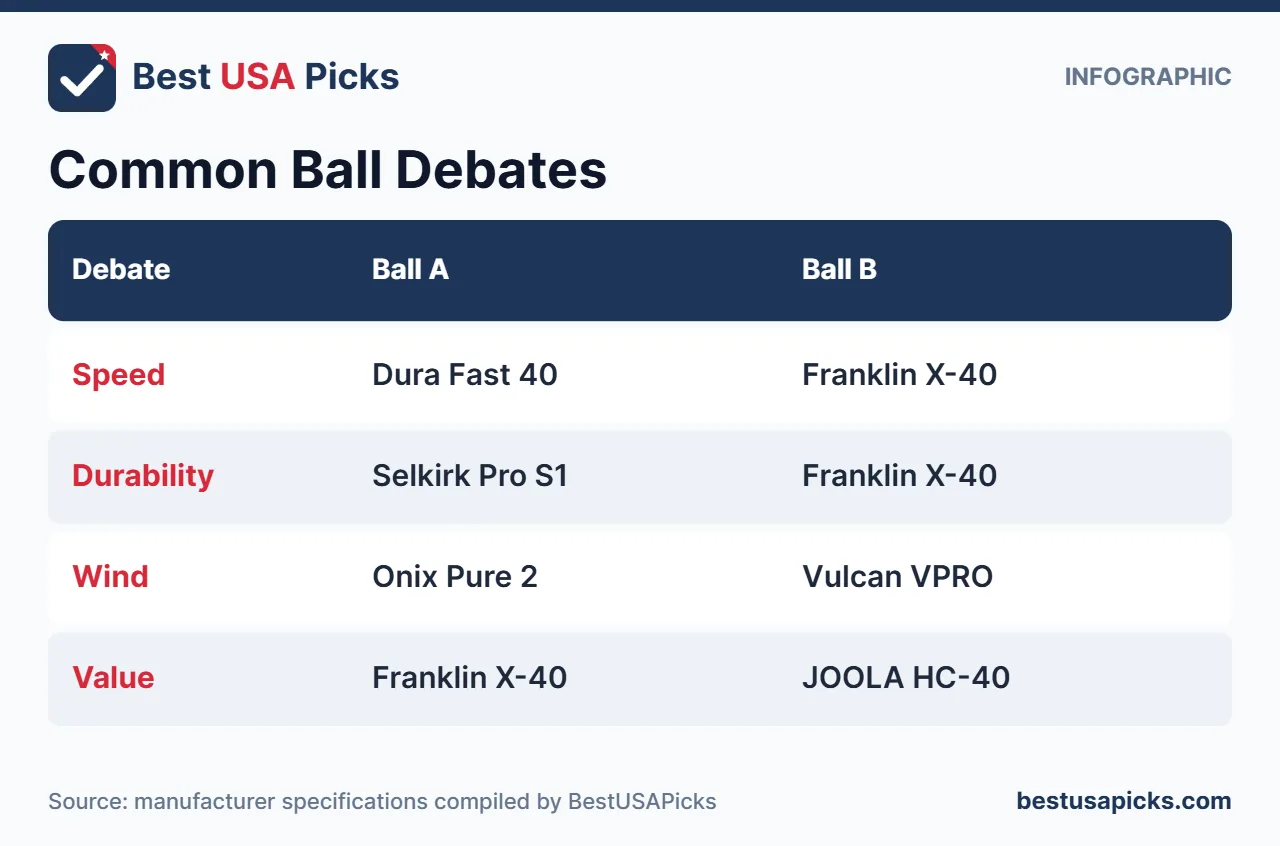 Common outdoor pickleball ball debates