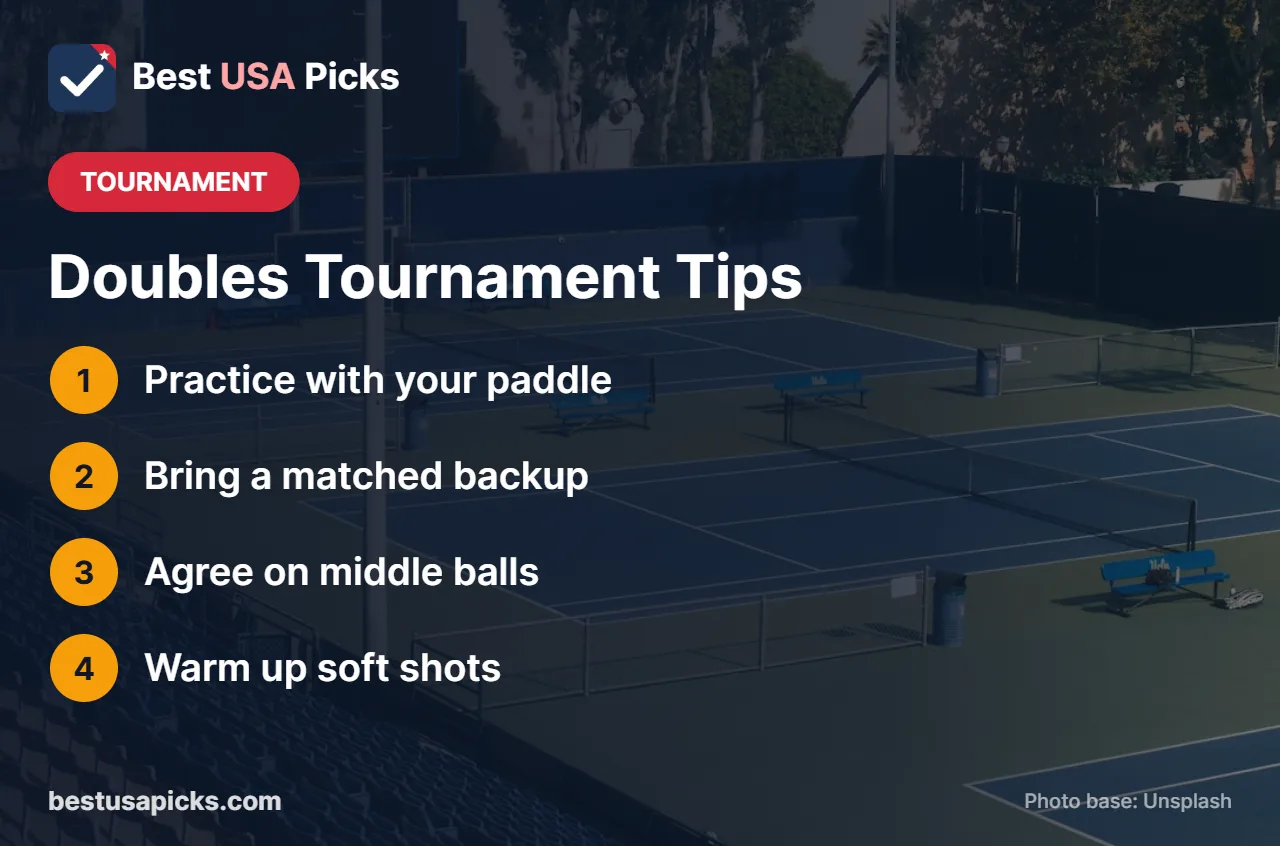 Doubles tournament tips for pickleball