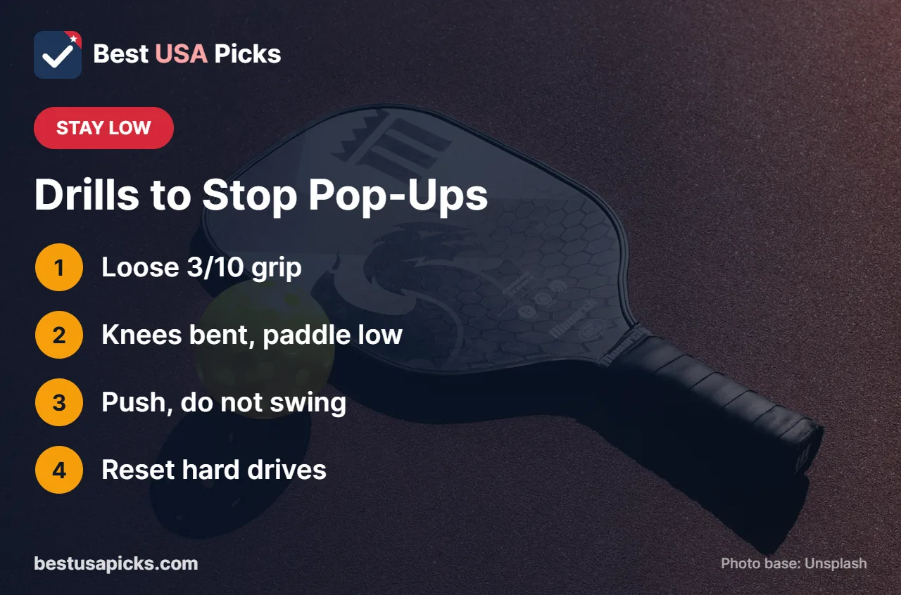 Drills to stop pop-ups in pickleball