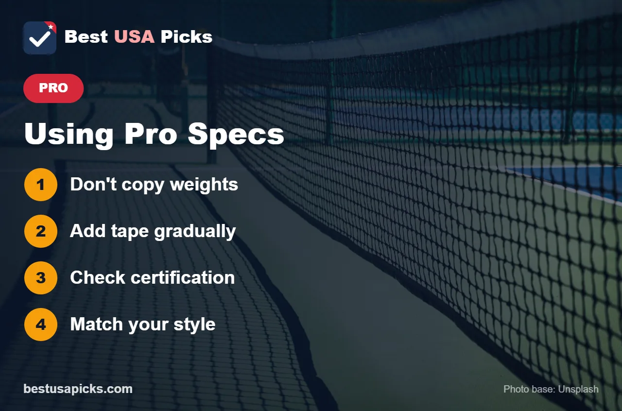 Tips for using pro paddle specs
