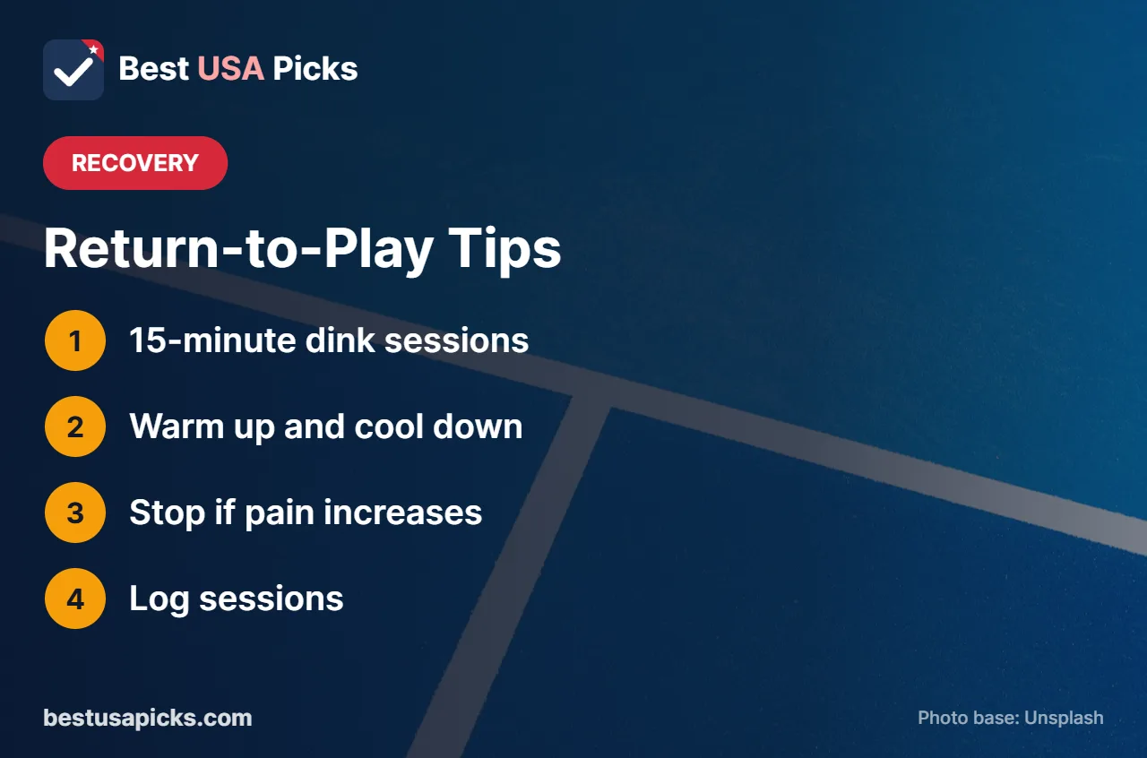 Return to pickleball tips after elbow surgery