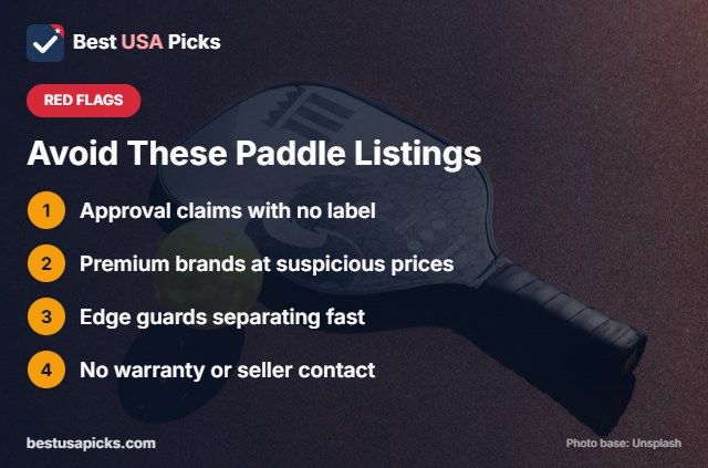 Red flags to avoid when buying a pickleball paddle