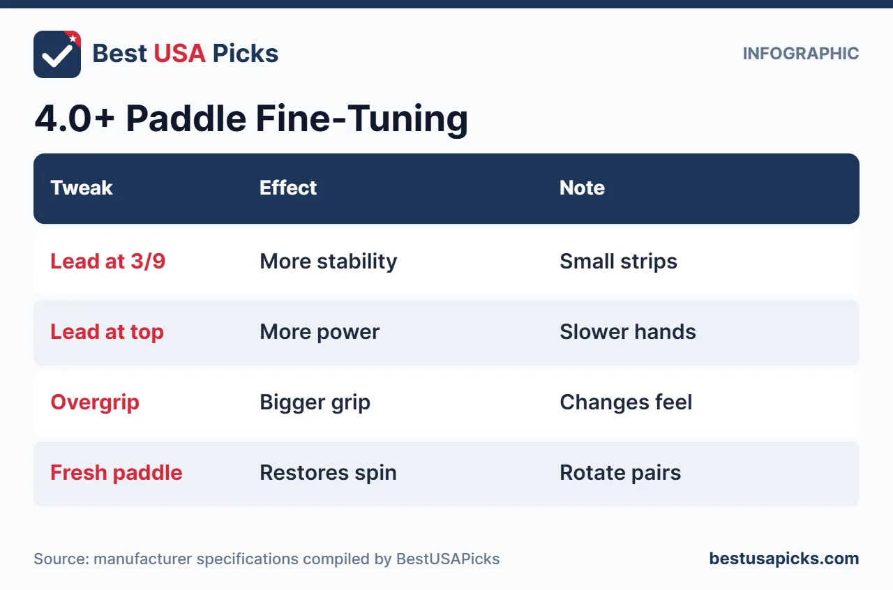 Infographic on fine-tuning paddles for 4.0 and above