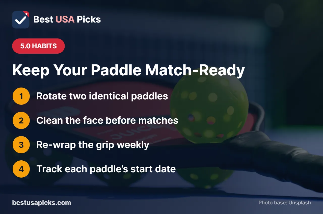 Paddle habits for 5.0 pickleball players