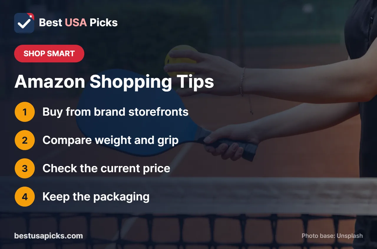 Tips for buying pickleball paddles on Amazon