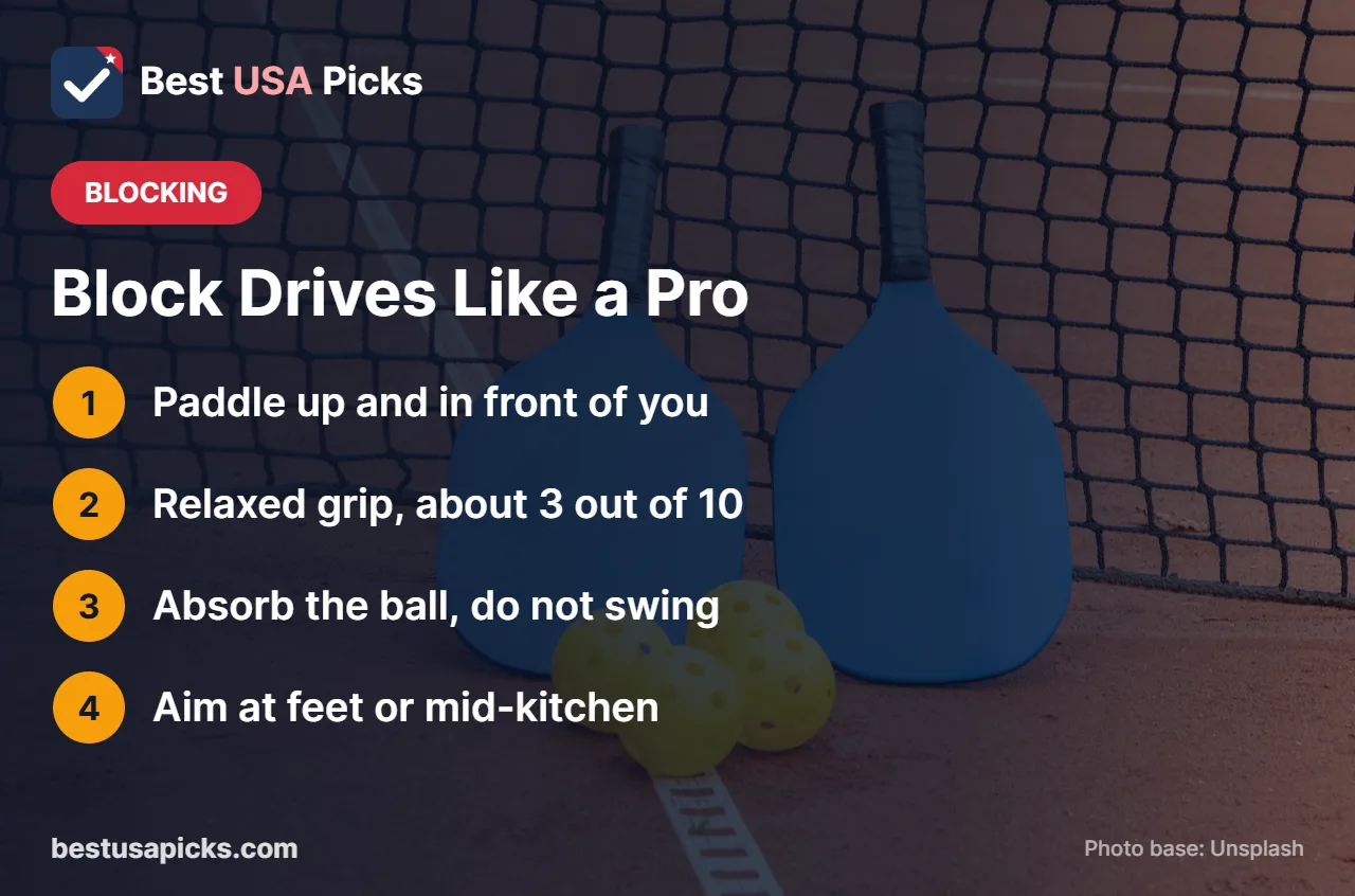 Pickleball blocking technique tips