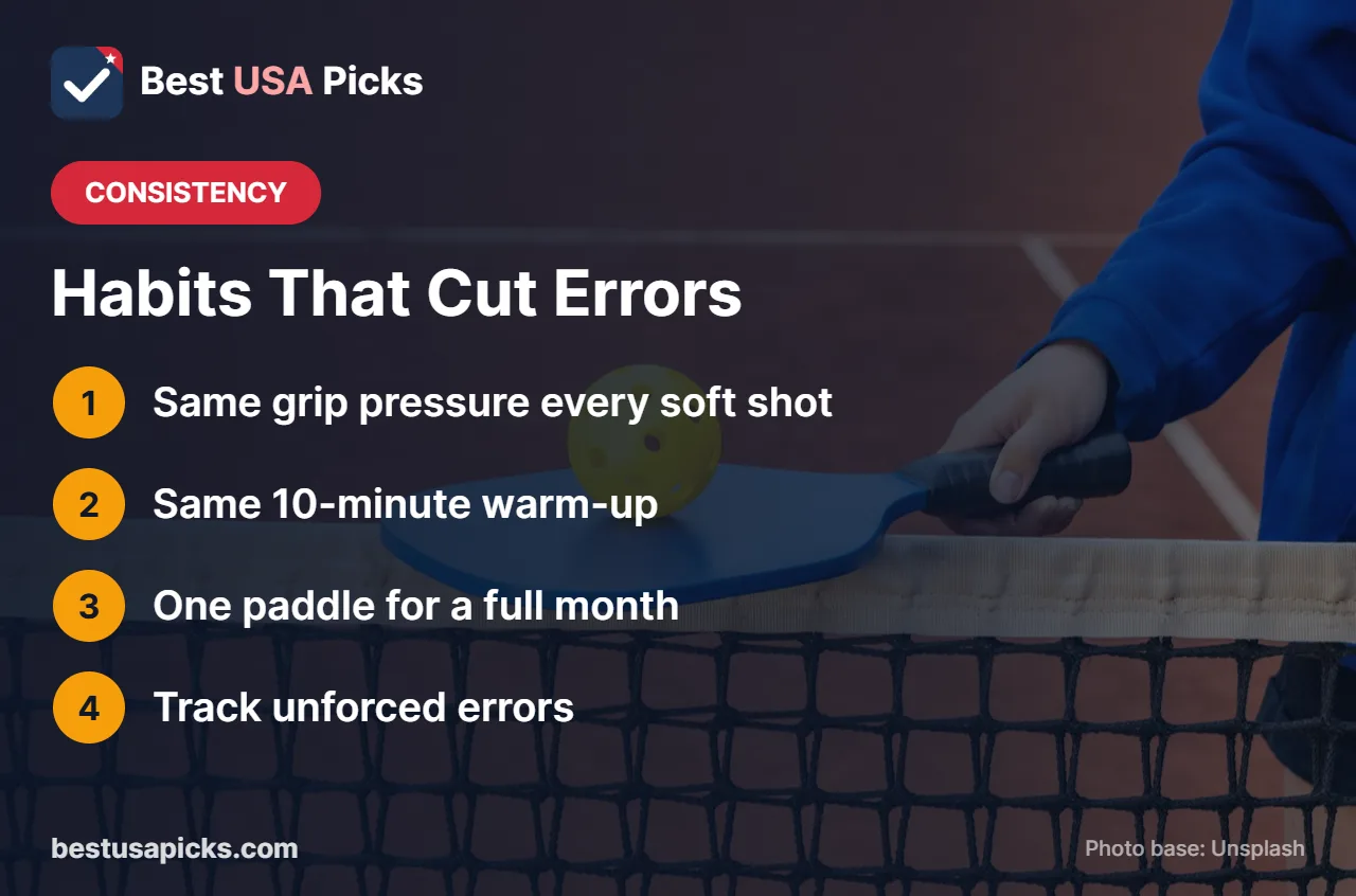 Habits that build pickleball consistency