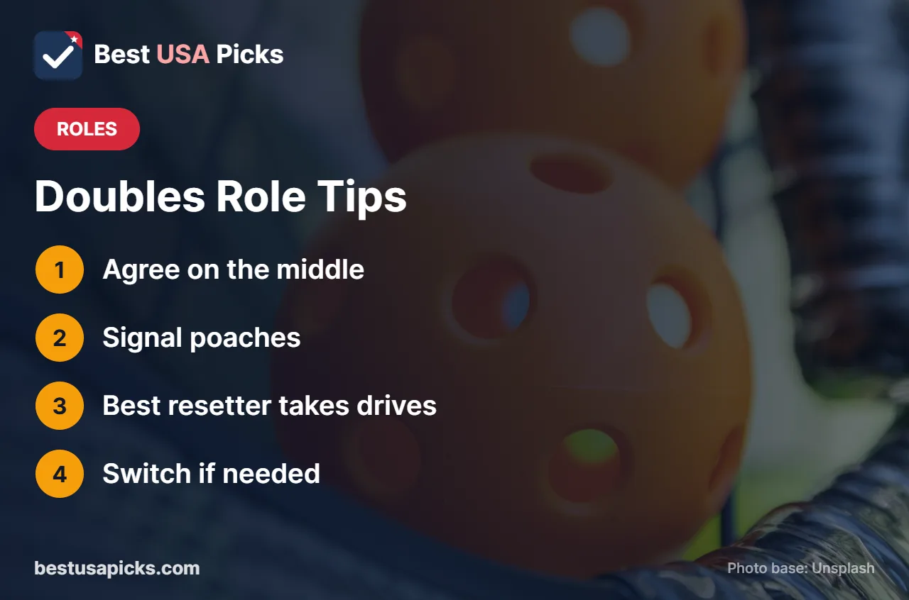 Pickleball doubles role tips