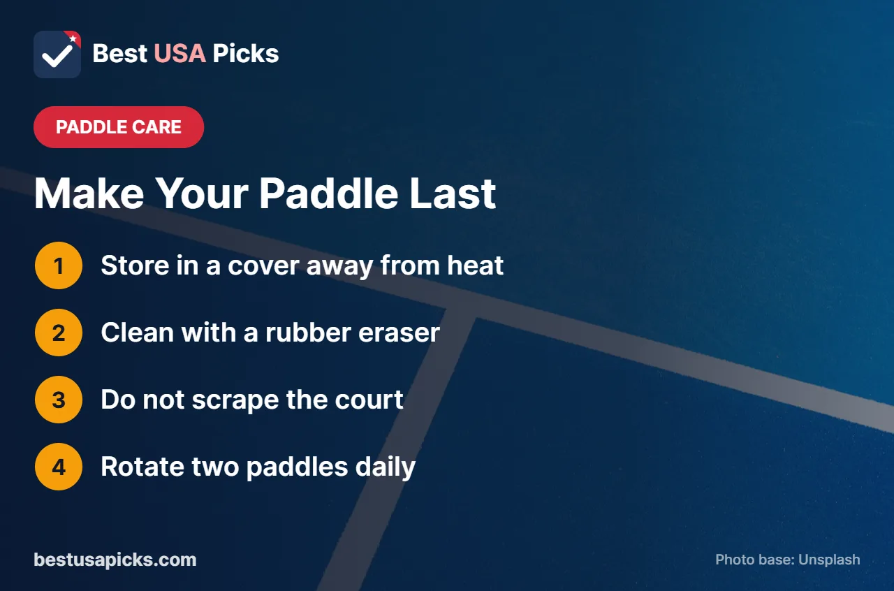 Tips to make a pickleball paddle last longer