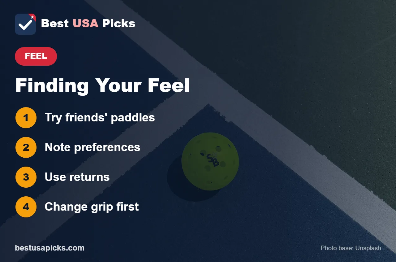 Finding your pickleball paddle feel