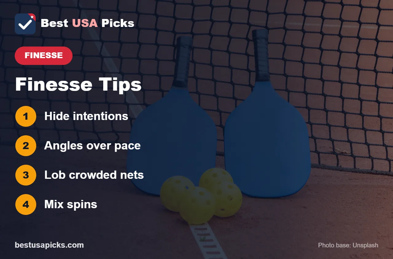 Finesse pickleball tips
