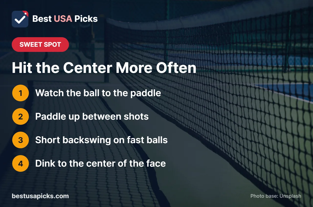 Tips to hit the pickleball paddle sweet spot