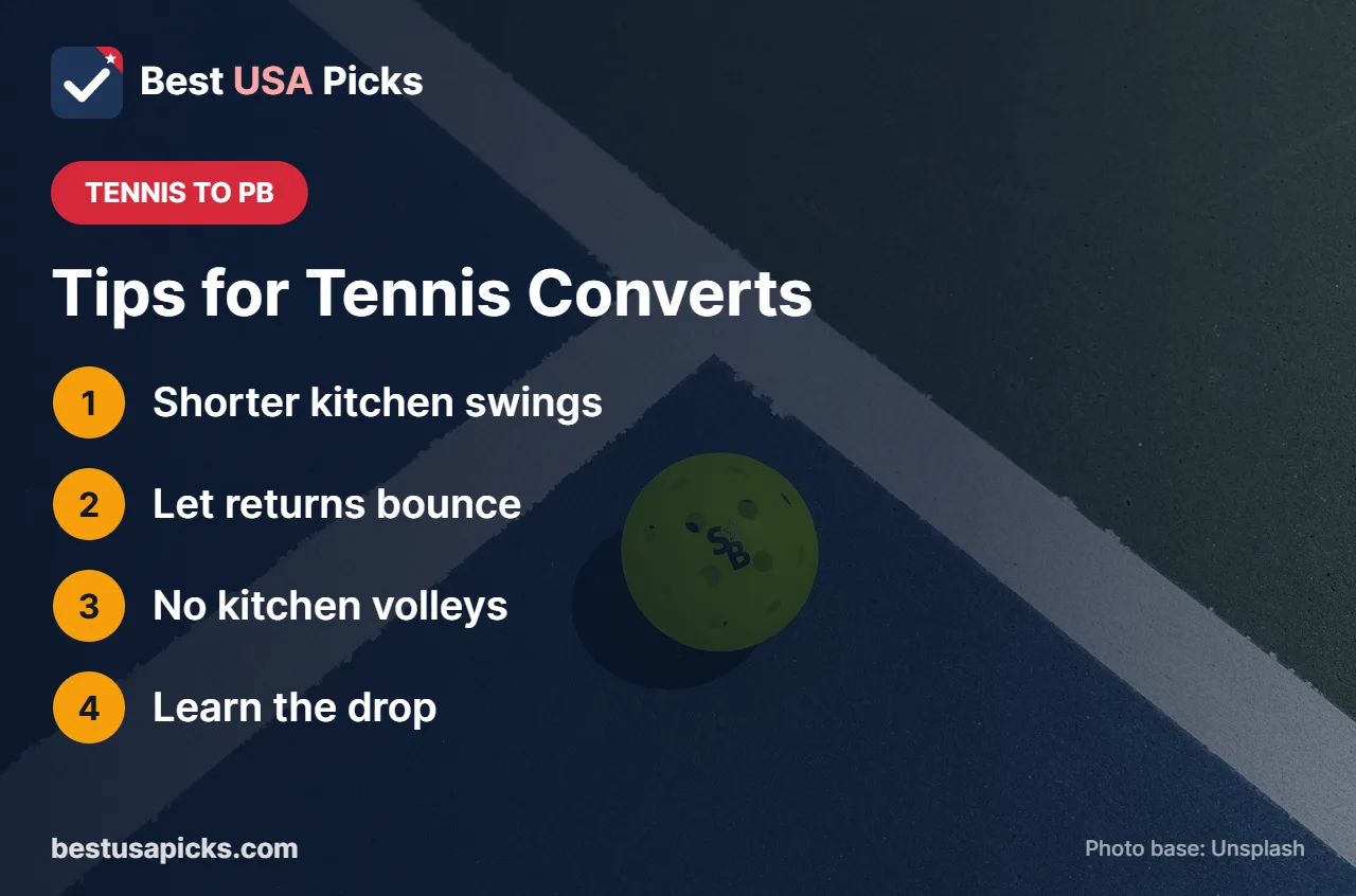 Pickleball tips for former tennis players