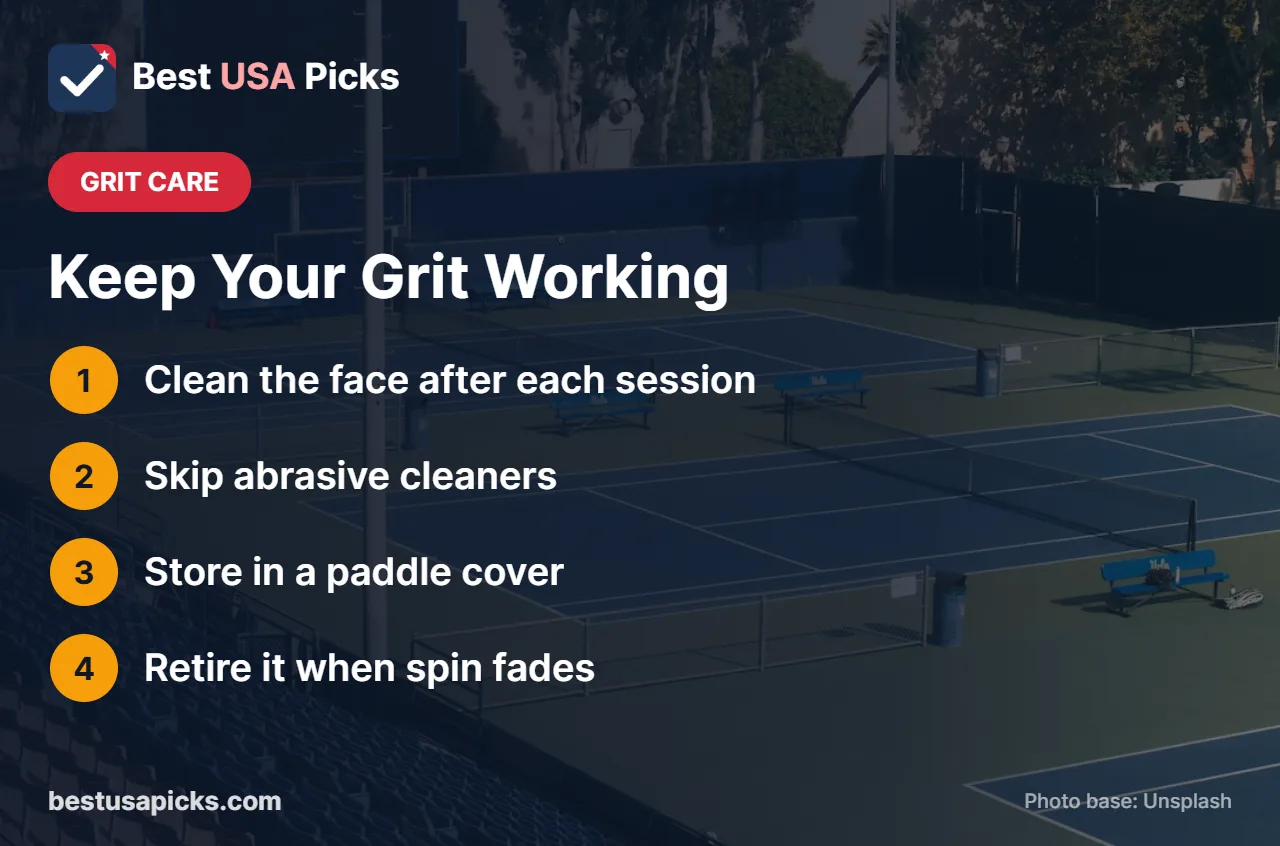 How to keep pickleball paddle grit working