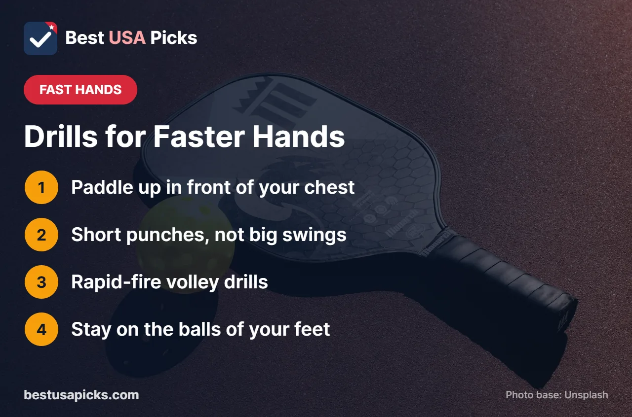 Drills for faster hands in pickleball