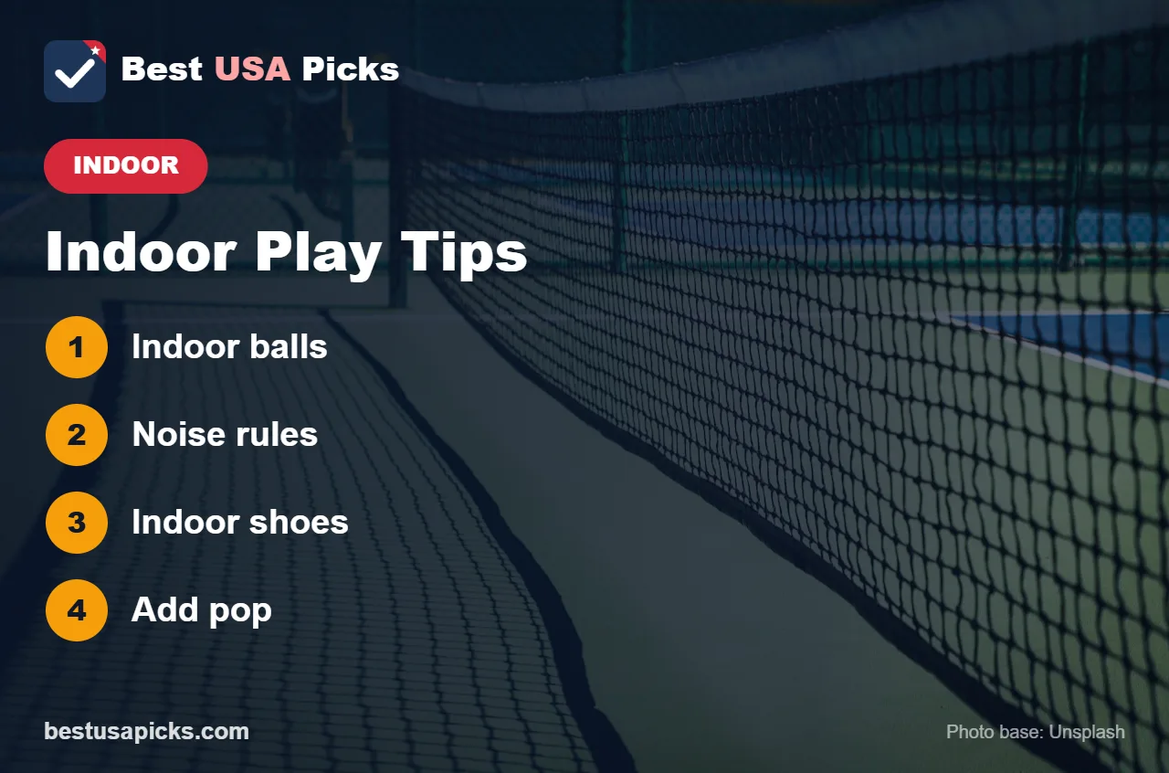 Indoor pickleball tips