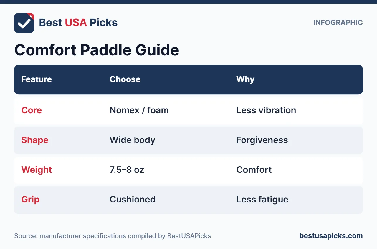 Comfort paddle guide infographic for older adults