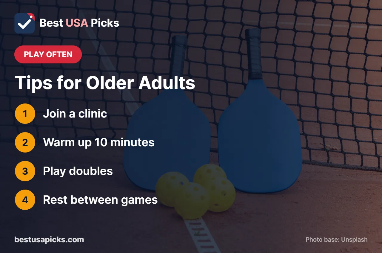 Pickleball tips for older adults