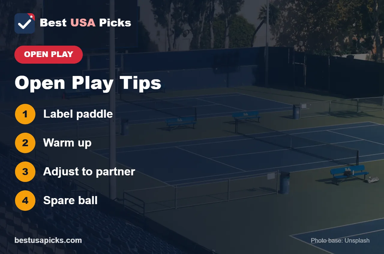Open play pickleball tips