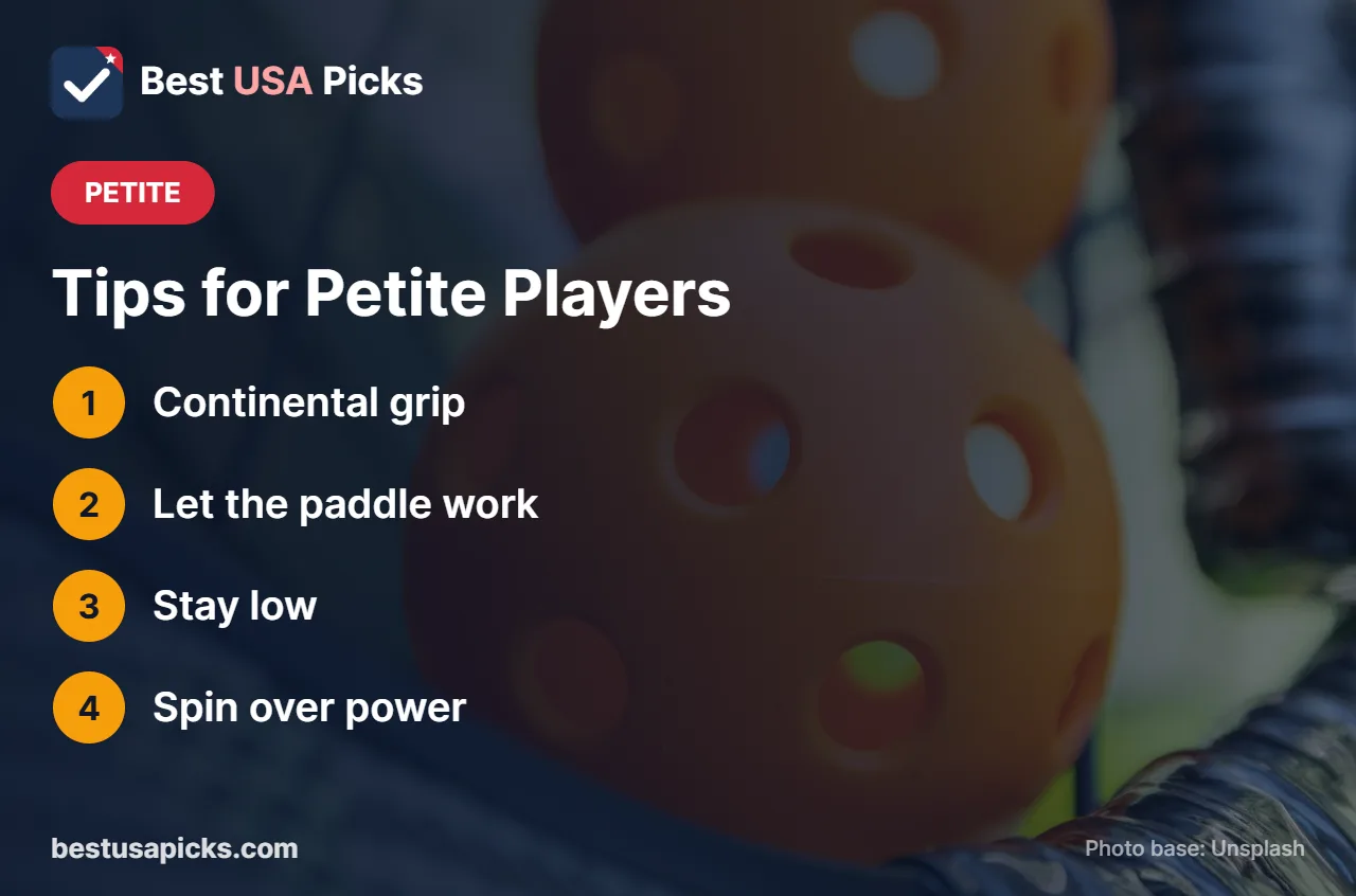 Pickleball tips for petite players