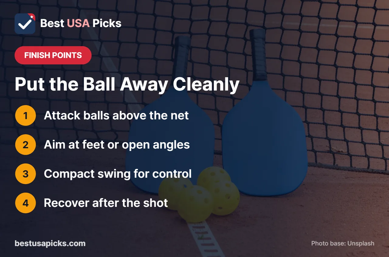 Tips for finishing points in pickleball