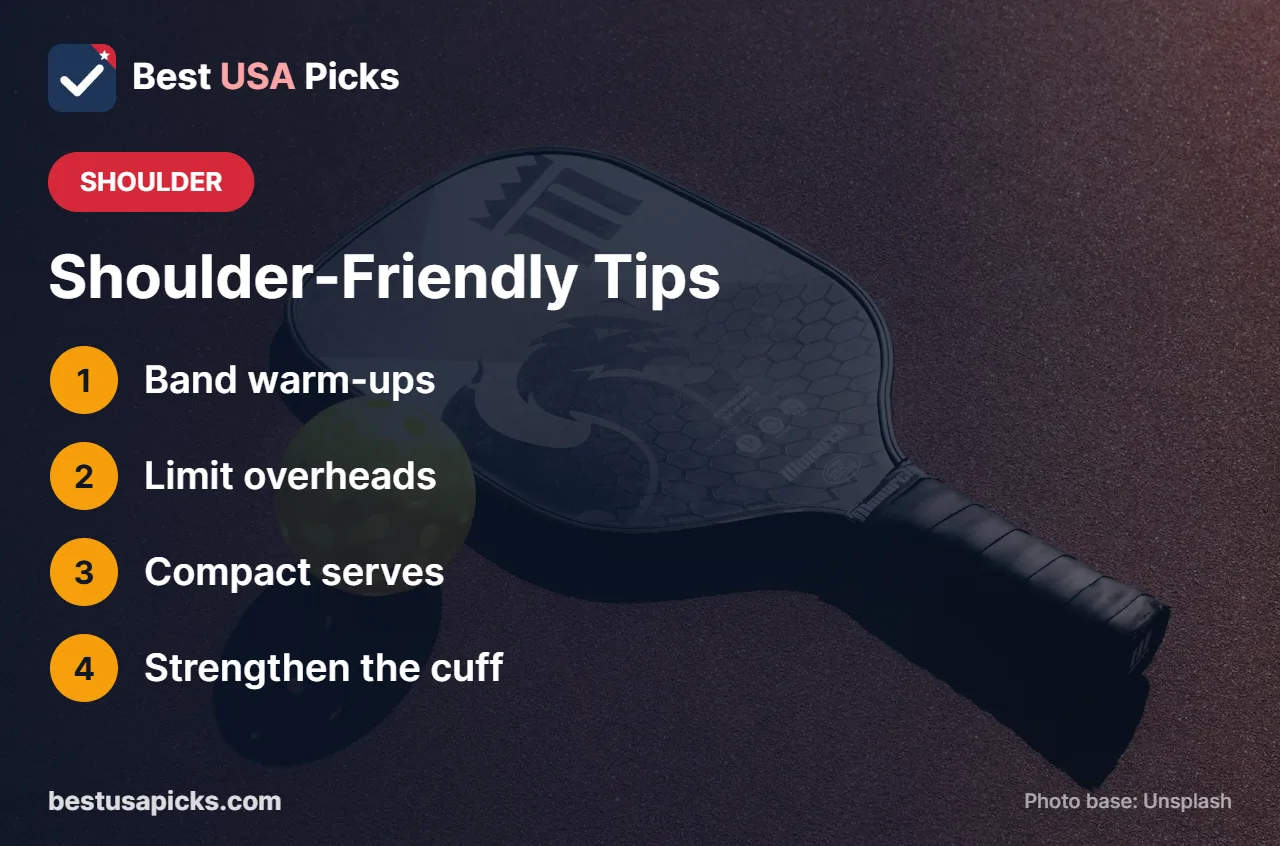 Shoulder-friendly pickleball tips