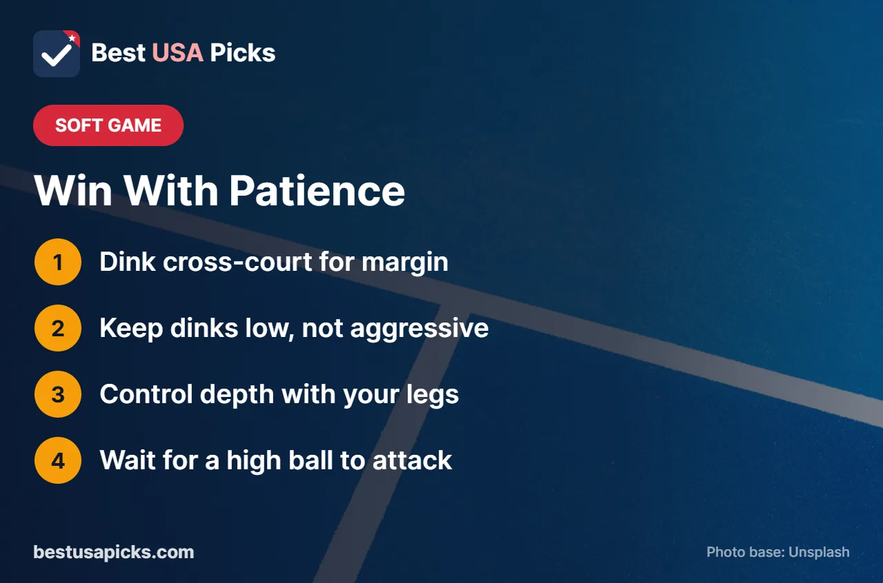 Soft game tips for pickleball