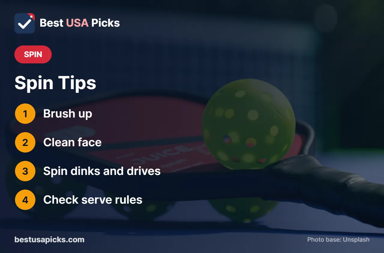 Pickleball spin tips
