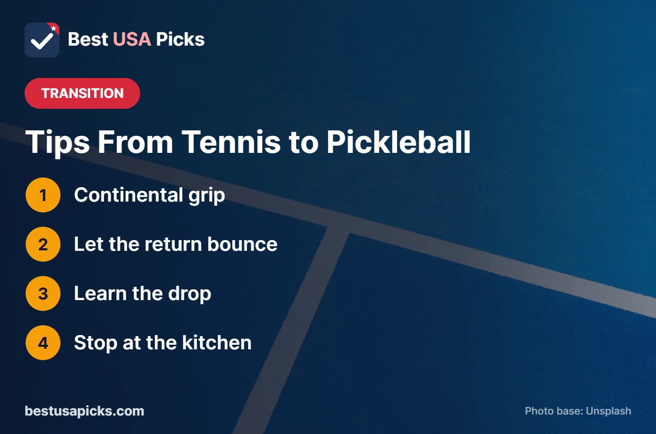 Tips for tennis players transitioning to pickleball