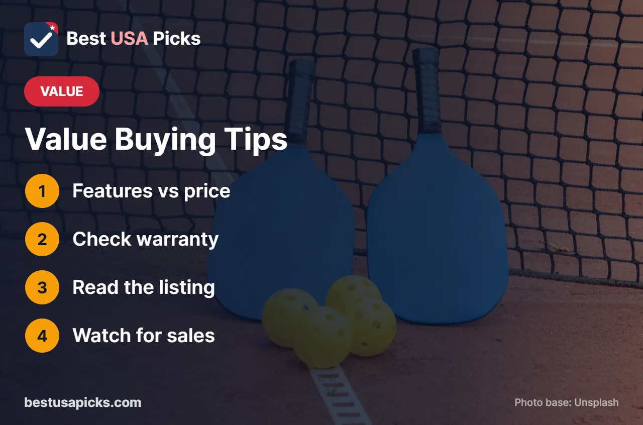 Value pickleball paddle buying tips