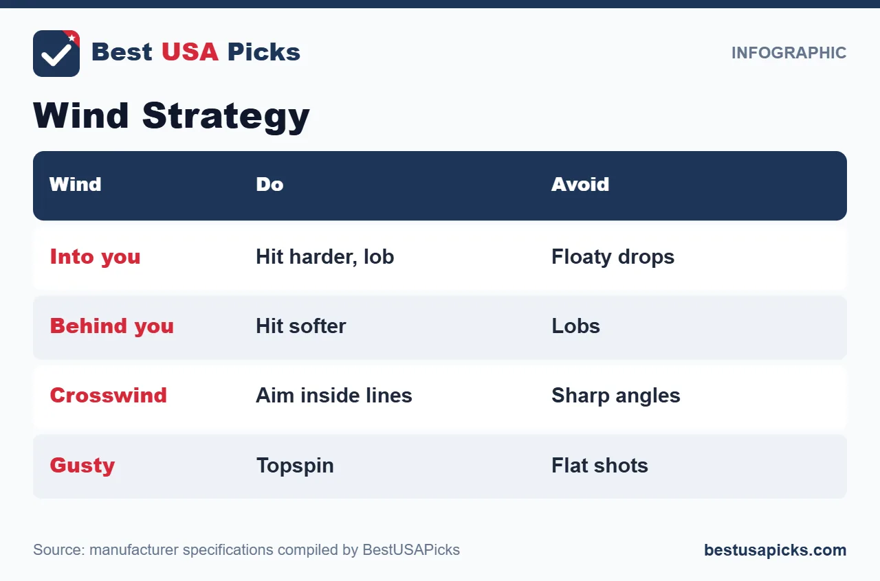Pickleball wind strategy