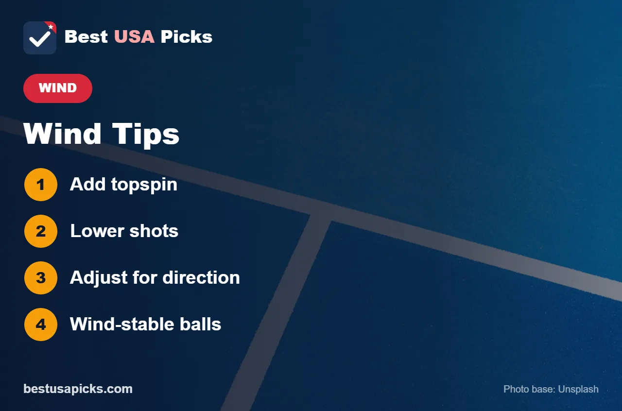 Windy pickleball tips