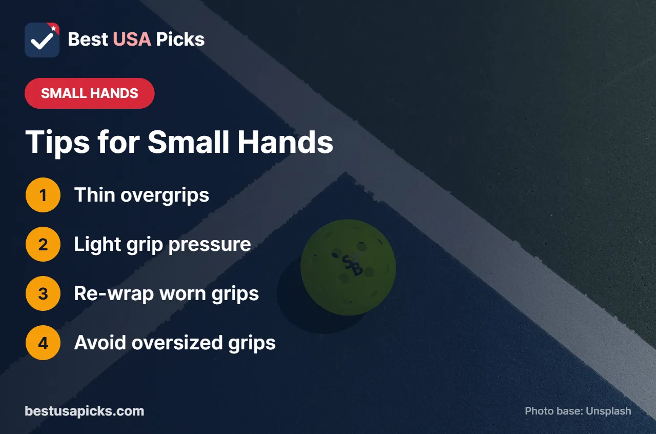 Tips for small hands in pickleball