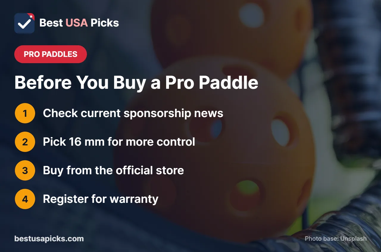 Tips before buying a pro pickleball paddle