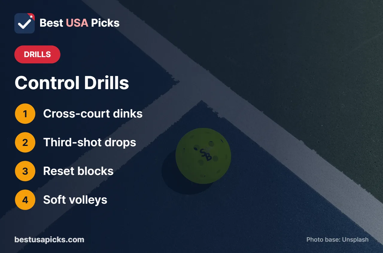 Control drills for a new pickleball paddle