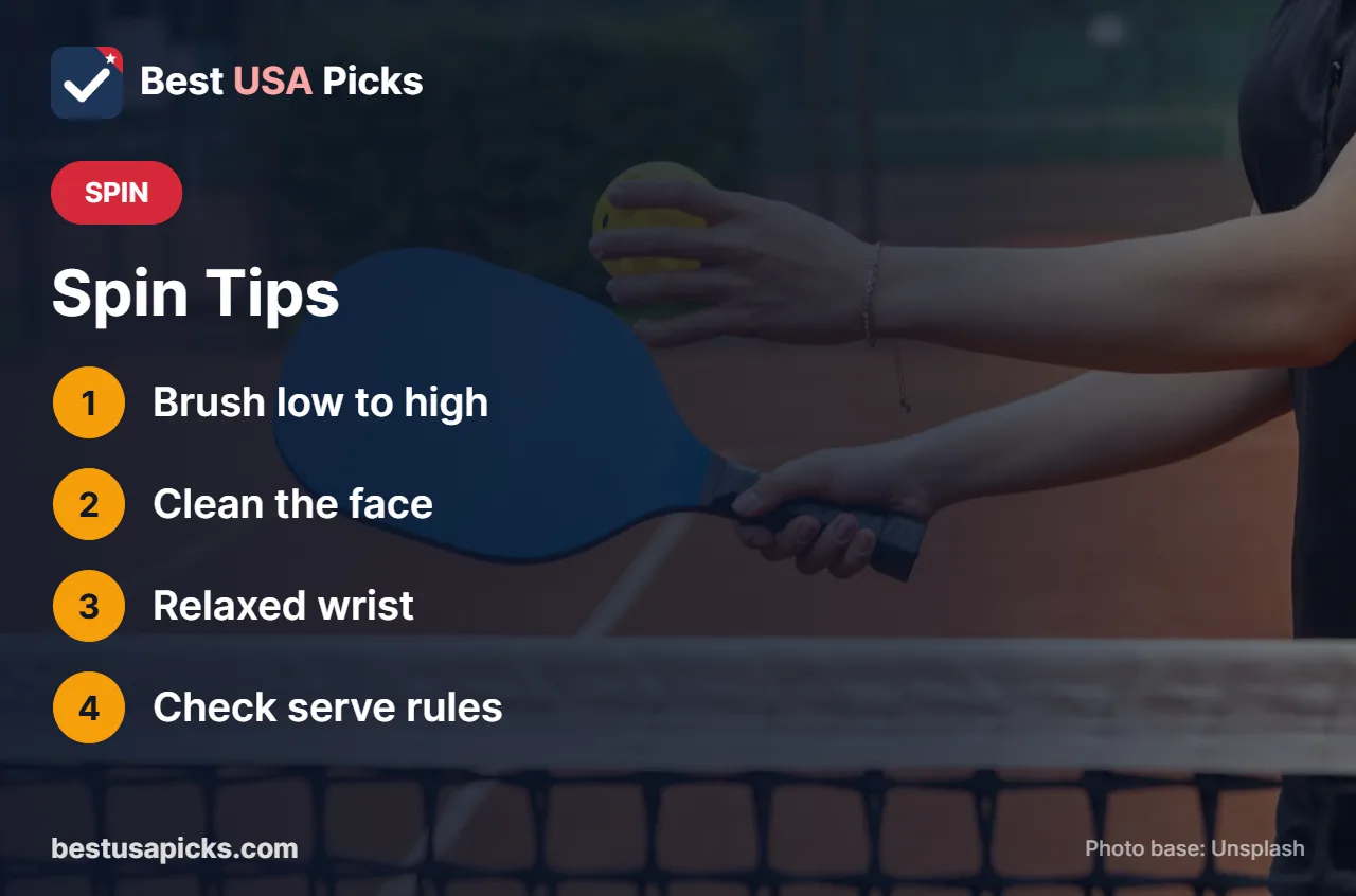 Pickleball spin tips