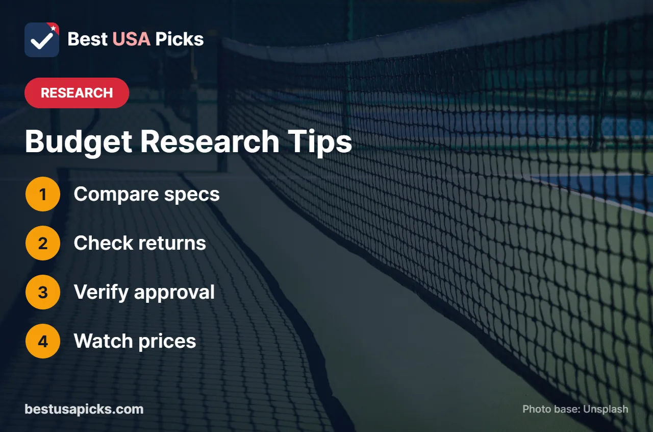 Budget pickleball paddle research tips