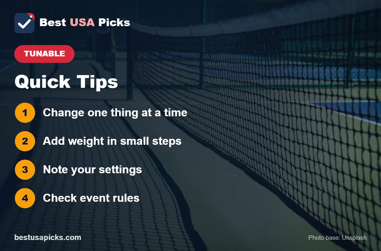 Tips for the best pickleball paddle with adjustable weight