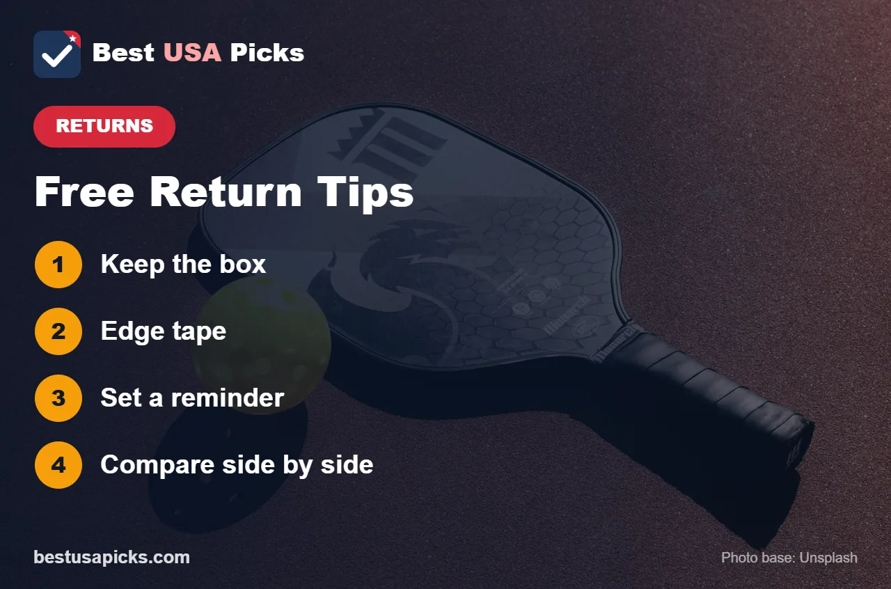 Free return tips for pickleball paddles